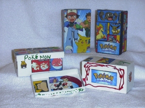 Here a couple of the card boxes we made