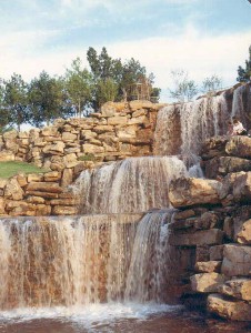 The man-made falls at Wichata Falls TX - June '87